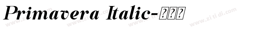 Primavera Italic字体转换
